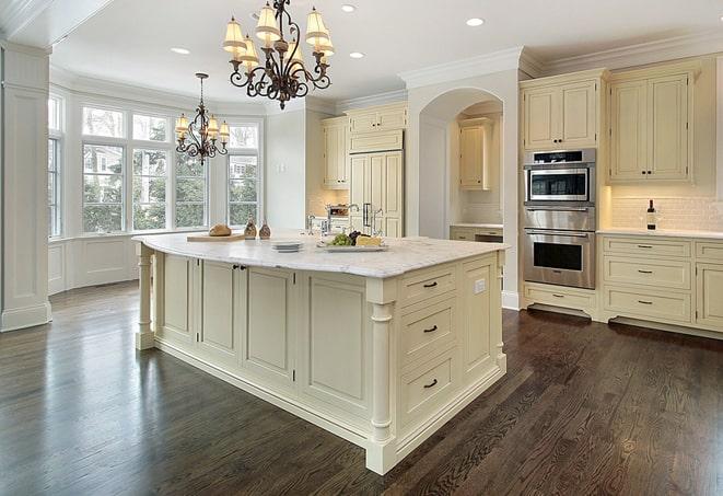 high-quality laminate flooring in a sleek office space in Caledonia